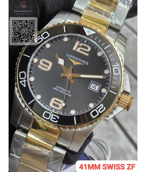 LONGINES HYDROCONQUEST 43MM TWO-TONE BLACK L3.782.4.56.6/ZF/2026