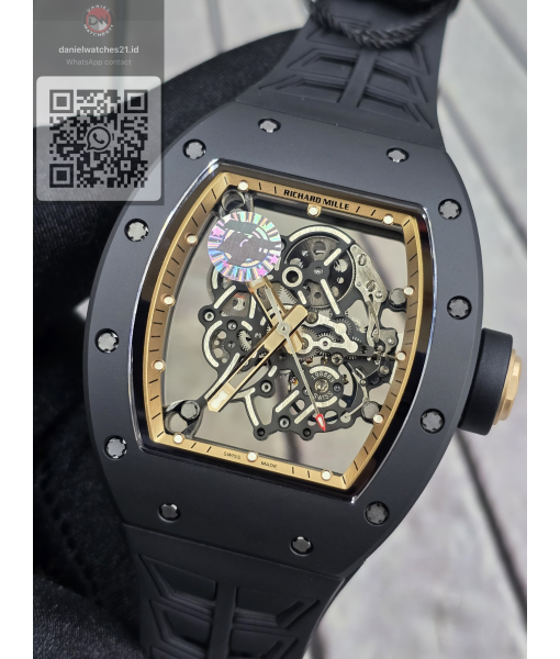 RICHARD MILLE RM 055 BUBBA WATSON BLACK CARBON GOLD NTPT RUBBER/ZF/2026