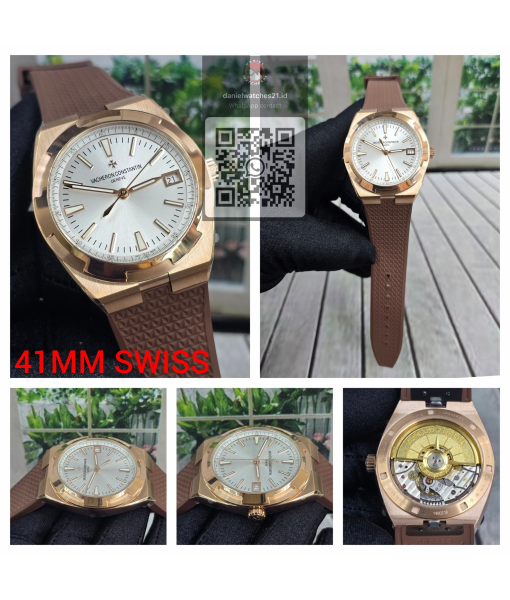 VACHERON CONSTANTIN OVERSEAS ULTRA THIN 4500V/110A-B146 CHESTNUT BROWN LEATHER WHITE DIAL/PPF/2026