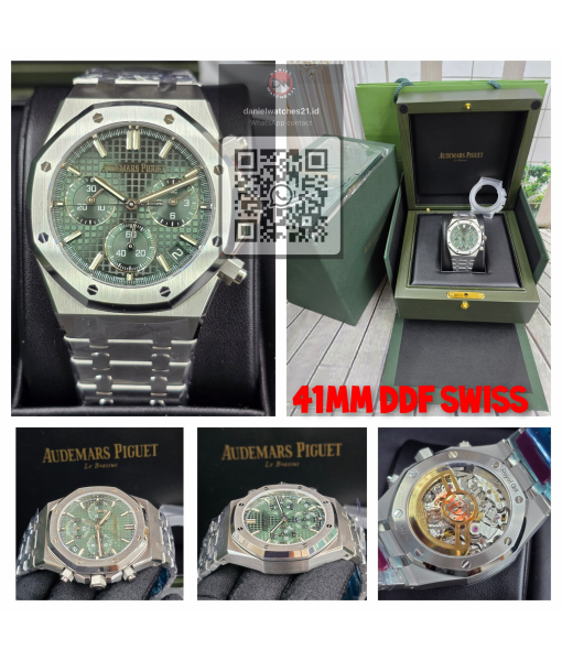 AUDEMARS PIGUET ROO CHRONOGRAPH 41MM GREEN 50TH 26240ST.OO.1320ST.06/DDF/2026 AUDEMARS PIGUET ROO CHRONOGRAPH 41MM GREEN 50TH 26240ST.OO.1320ST.06/DDF/2026