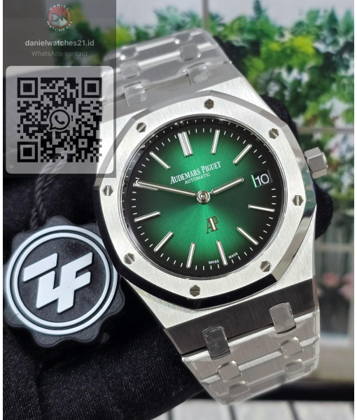 AUDEMARS PIGUET ROO JUMBO EXTRA THIN 50TH ANNIV 162020ST SS GREEN/ZF/2026