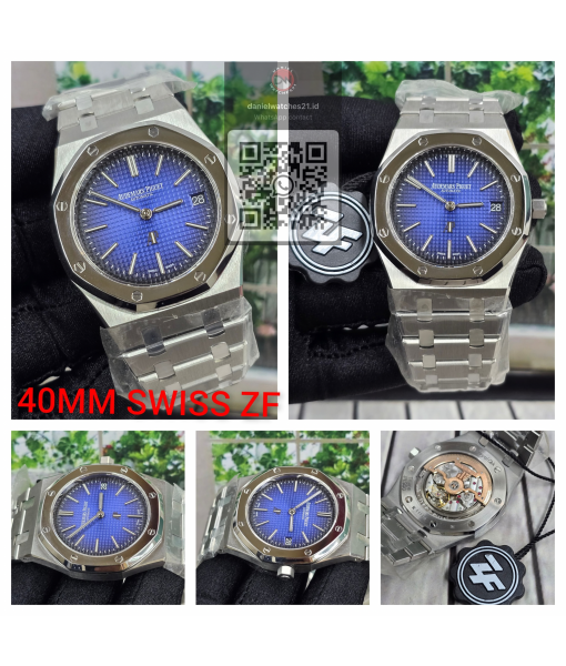 AUDEMARS PIGUET ROO JUMBO EXTRA THIN 50TH ANNIV 162020ST SS BLUE TITANIUM/ZF/2026