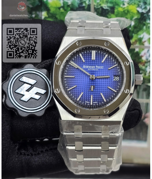AUDEMARS PIGUET ROO JUMBO EXTRA THIN 50TH ANNIV 162020ST SS BLUE TITANIUM/ZF/2026