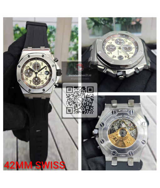 AUDEMARS PIGUET ROO OFFSHORE SAFARI IVORY DIAL BLACK STRAP 26170ST/JF/2026