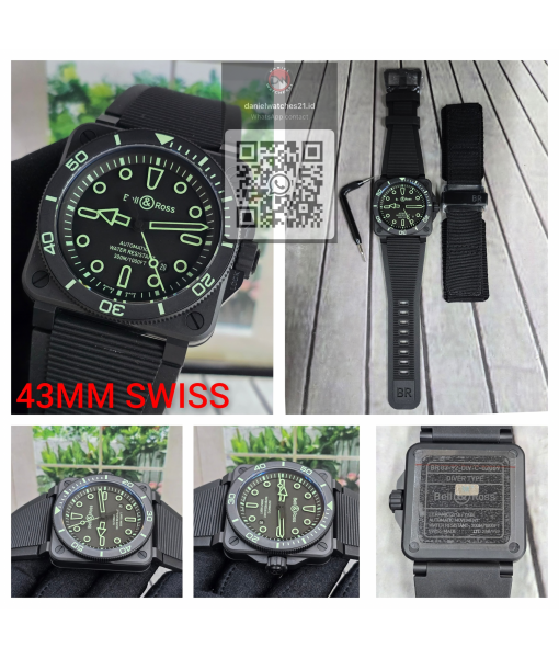 BELL ROSS BR 03-92 DIVER LUM OUTLINE BLACK CERAMIC 42MM RUBBER/M+F/2026