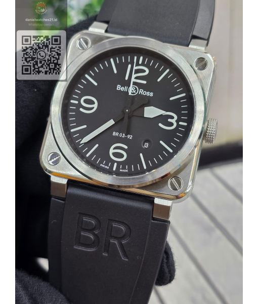BELL ROSS BR 03-92 AVIATION SS BLACK DIAL/V6F/2026