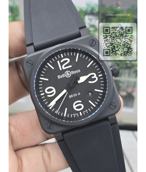 BELL ROSS BR 03-A AVIATION BLACK REAL CERAMIC CASE/V6F/2026