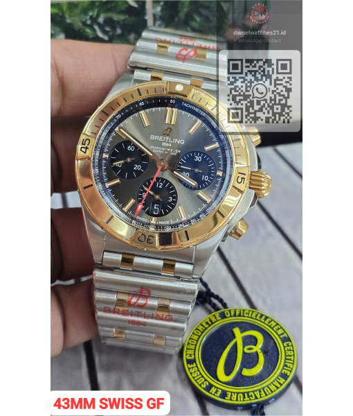 BREITLING CHRONOMAT B01 42MM TWO TONE BROWN AB0134101B1A1 /BLS/2026