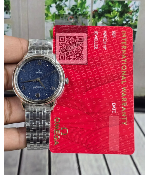 OMEGA DE VILLE PRESTIDGE CO-AXIAL MASTER CHRONOMETER 34MM SS BLUE TEXTURED 434.10.40.20.02.001/VSF/2026