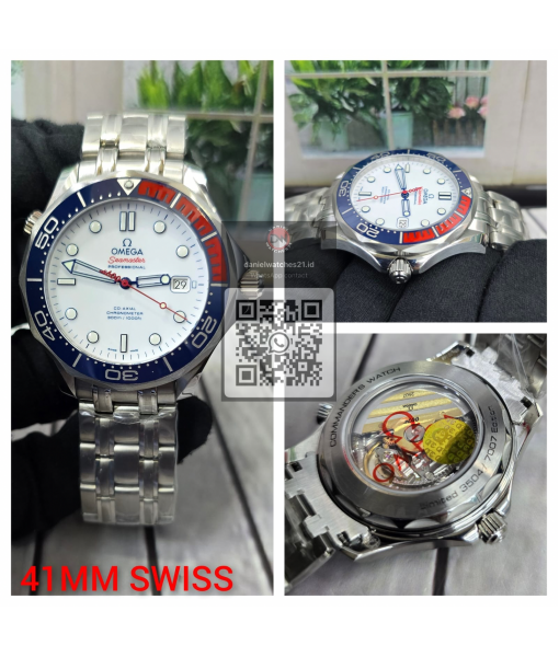 OMEGA SEAMASTER 300M JAMES BOND 007 COMMANDER WATCH WHITE 212.32.41.20.04.001/VSF/2026