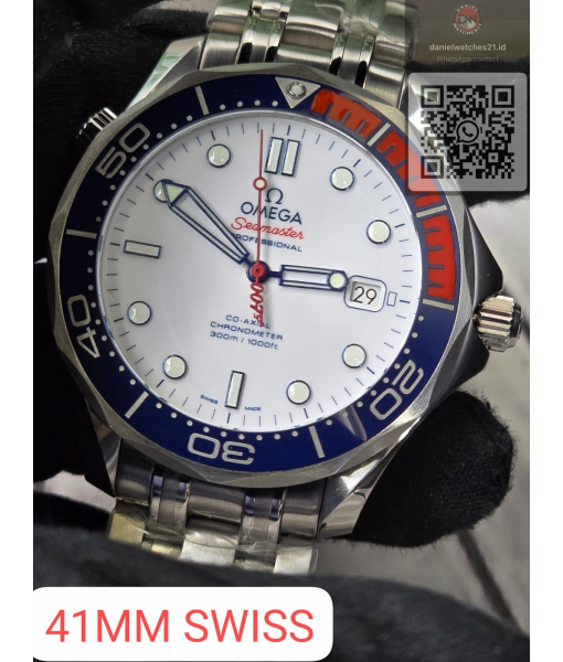 OMEGA SEAMASTER 300M JAMES BOND 007 COMMANDER WATCH WHITE 212.32.41.20.04.001/VSF/2026