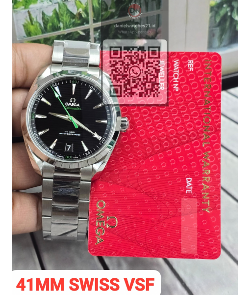 OMEGA SEAMASTER AQUA TERRA 150M MASTER CHRONOMETER BLACK GREEN STEEL 220.10.41.21.02.001/VSF/2026