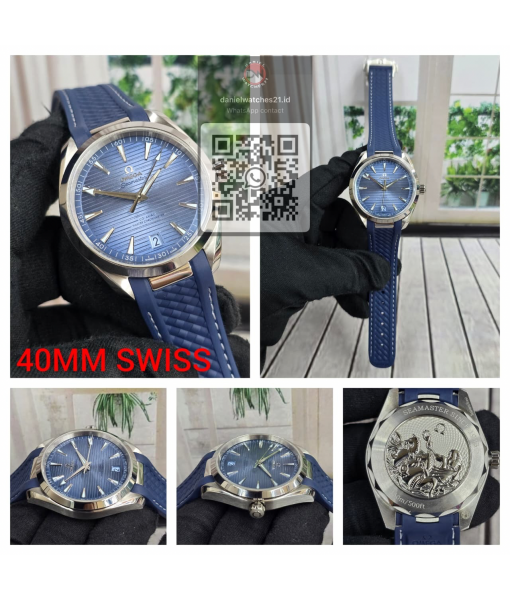 OMEGA SEAMASTER AQUA TERRA 150M RUBBER SKY BLUE 220.12.41.21.02.002/VSF/2026