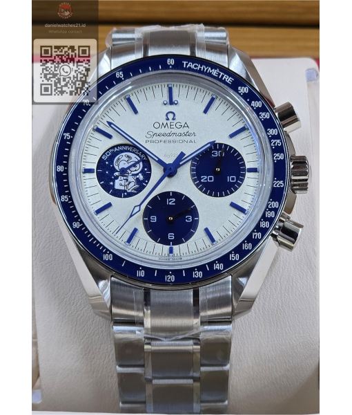 OMEGA SPEEDMASTER SNOOPY AWARD 50TH ANNIV SS WHITE BLUE 310.32.42.50.02.001/OMF/2026