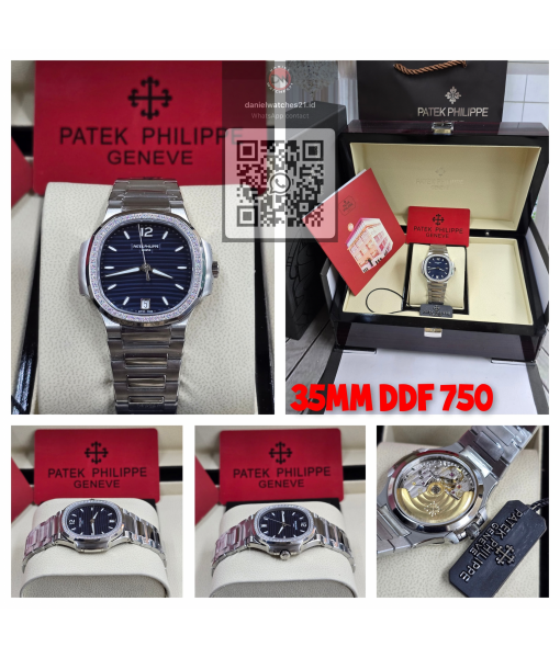 PATEK PHILIPPE NAUTILUS LADIES 35MM 7118/1200A-001 SS BLUE DIAMOND/DDF/2026