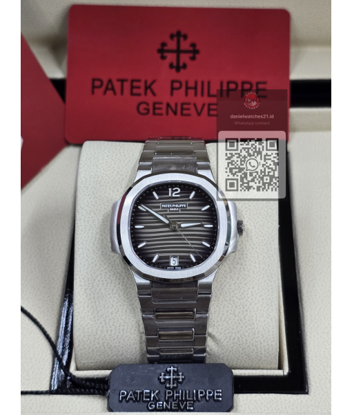 PATEK PHILIPPE NAUTILUS LADIES 35MM 7118/1200A-001 SS GREY DIAMOND/DDF/2026