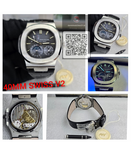 PATEK PHILIPPE NAUTILUS MOONPHASE 5712/1R SS BLUE LEATHER/PPF V2/2026