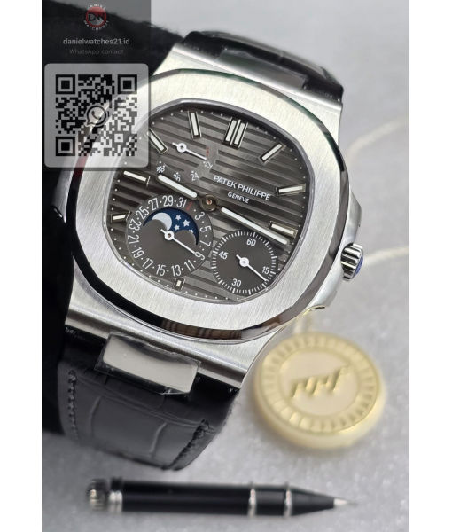 PATEK PHILIPPE NAUTILUS MOONPHASE 5712/1R SS GREY LEATHER/PPF V2/2026