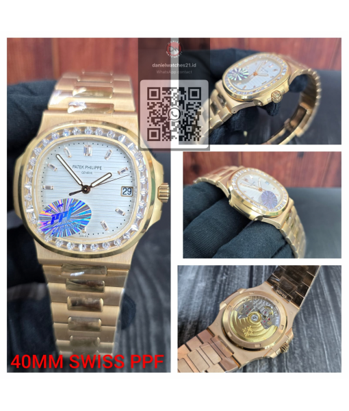 PATEK PHILIPPE NAUTILUS 5724-R 001 EVEROSE DIAMOND-SET WHITE/PPF V4/2026