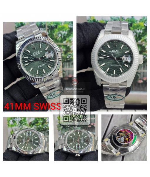 ROLEX OYSTER PERPETUAL 1266334 41MM MINT GREEN MOTIF/CLEAN V3/2026