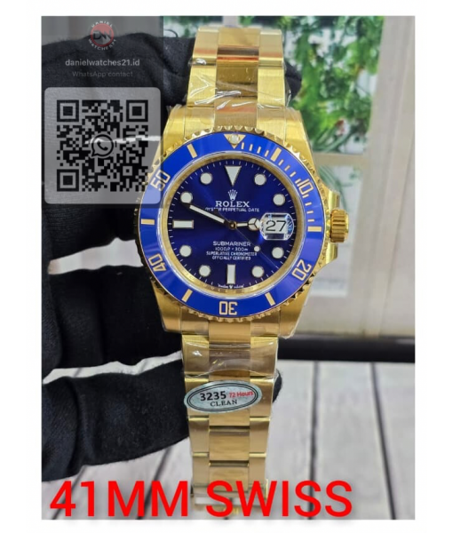 ROLEX SUBMARINER FULL GOLD BLUE 41MM 126618LB/CLEAN V2/2026