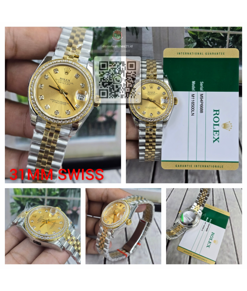 ROLEX OP 31MM YELLOW DIAL ROLESOR DIAMOND 278383RBR/EWF V2/2026