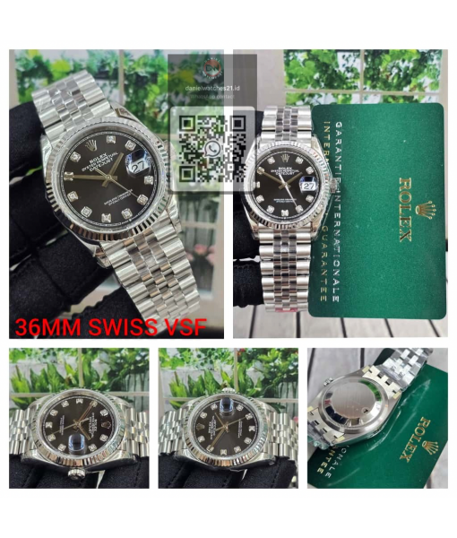 ROLEX DATEJUST 36MM BLACK DIAMOND DIAL 126334/VSF V2/2026