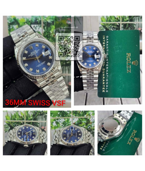 ROLEX DATEJUST 36MM BLUE DIAMOND DIAL 126334/VSF V2/2026