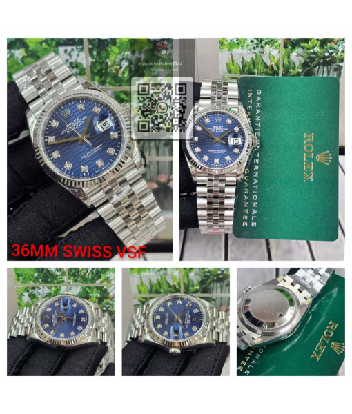 ROLEX DATEJUST 36MM BLUE MOTIF DIAMOND DIAL 126334/VSF V2/2026