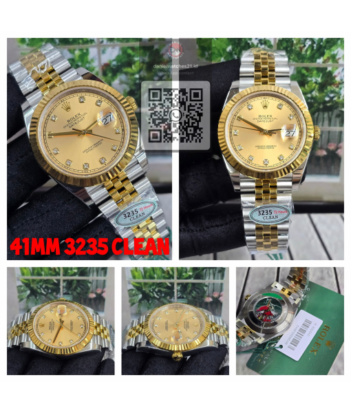 ROLEX DATEJUST 41MM TWO-TONE GOLD DIAMOND 126333/CLEAN V3/2026