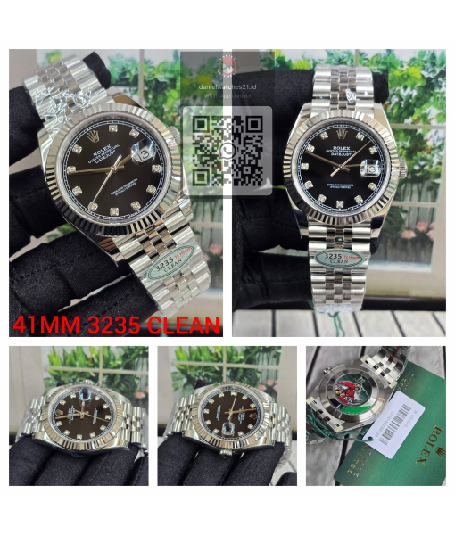 ROLEX DATEJUST SS 1266334 41MM BLACK DIAMOND/CLEAN V3/2026