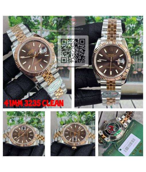 ROLEX DATEJUST 41MM TWO-TONE EVEROSE CHOCOLATE BASIC 126333/CLEAN V3/2026