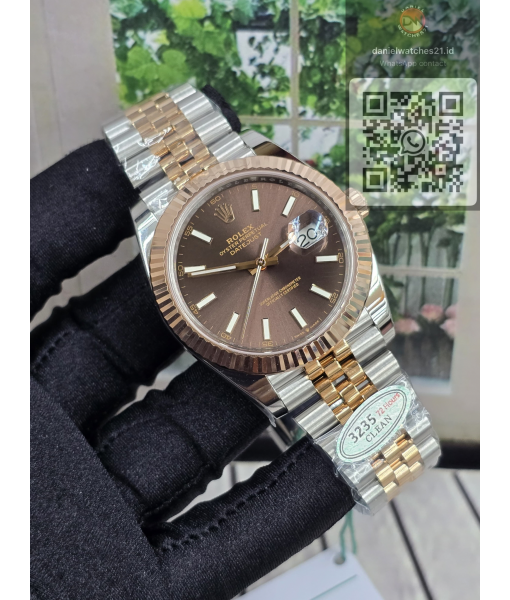 ROLEX DATEJUST 41MM TWO-TONE EVEROSE CHOCOLATE BASIC 126333/CLEAN V3/2026