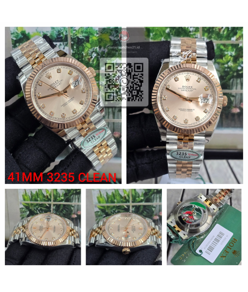 ROLEX DATEJUST 41MM TWO-TONE EVEROSE DIAMOND 126333/CLEAN V3/2026