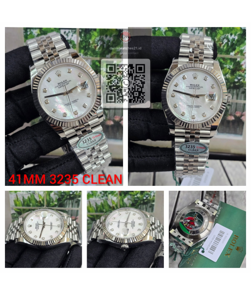 ROLEX DATEJUST SS 1266334 41MM WHITE MOP/CLEAN V3/2026
