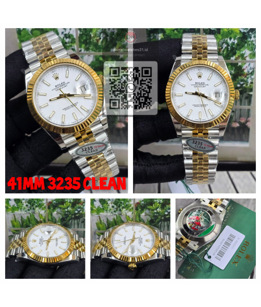 ROLEX DATEJUST 41MM TWO-TONE GOLD WHITE DIAL 126333/CLEAN V3/2026