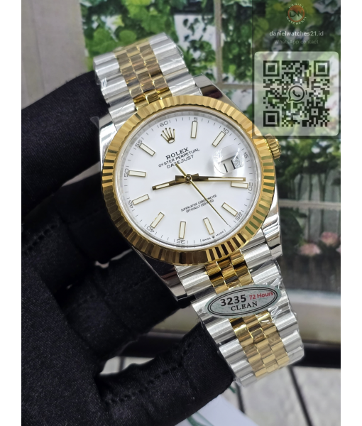 ROLEX DATEJUST 41MM TWO-TONE GOLD WHITE DIAL 126333/CLEAN V3/2026