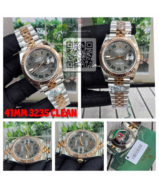 ROLEX DATEJUST 41MM TWO-TONE EVEROSE WIMBLEDON 126333/CLEAN V3/2026