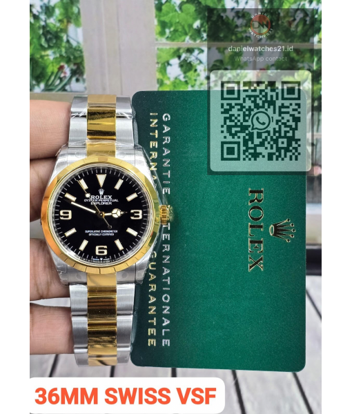 ROLEX EXPLOLER 36MM TWO-TONE BLACK 124273/VSF V3/2026