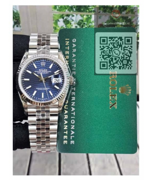 ROLEX DATEJUST 36MM BLUE FLUTED DIAL 126334/VSF V2/2026