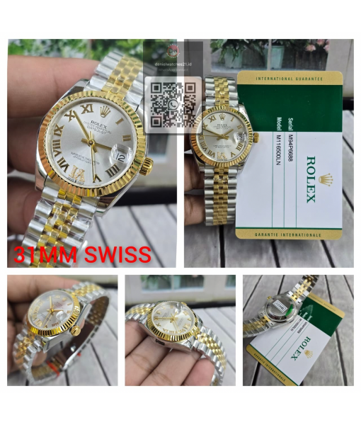 ROLEX OP 31MM TWO-TONE WHITE DIAL FLUTED DIAMOND 278383RBR/EWF V2/2026