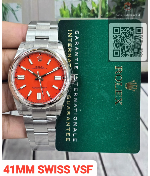 ROLEX OYSTER PERPETUAL 124000 41MM CORAL/VSF V3/2026