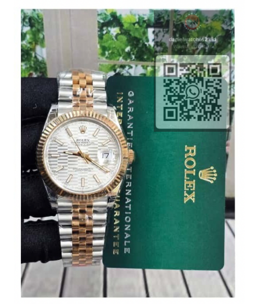 ROLEX DATEJUST 41MM EVEROSE SILVER MOTIF FLUTED 126331/VSF V2/2026