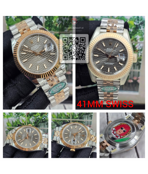 ROLEX DJ 41MM ROLESOR SLATE GREY MOTIF 126331/CLEAN V2/2026