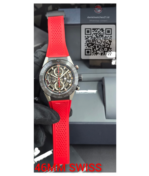 TAG HEUER CARRERA CAL 01 SKELETONED CHRONOGRAPH RED/KORF/2026
