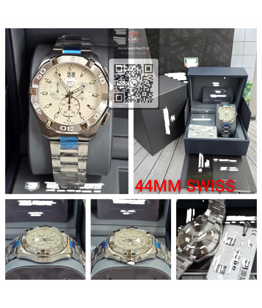 TAG HEUER AQUARACER 300M QUARTZ CHRONOGRAPH SS WHITE/KORF/2026